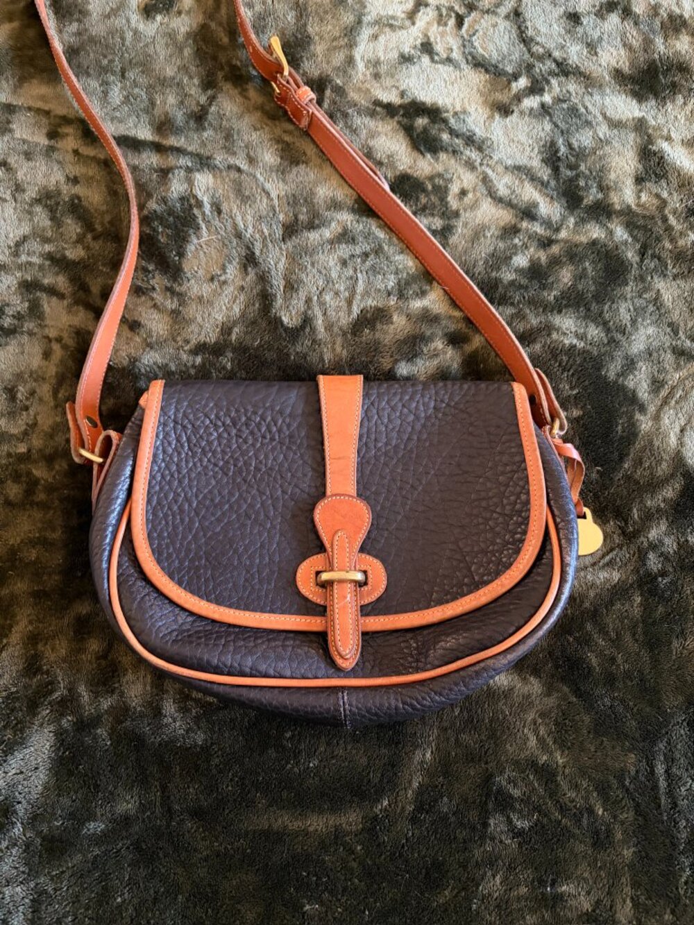 Dooney and Bourke Crossbody Flap Leather Saddle Bag